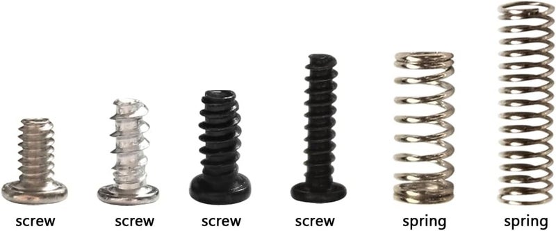 iParto Replacement Screw Set with Spring for Nintendo Switch Console & Joycon Controller Springs Screws Replacement for Nintendo Switch Slide Rail Back Shell Philip's Triwing Head Screws(83pcs) - Image 4